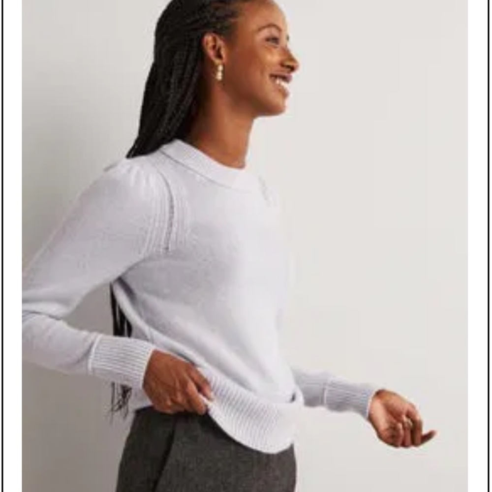 Boden Light Grey Crewneck Sweater